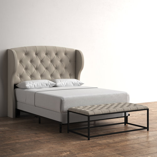 Kelly Clarkson Home Tyne Upholstered Wingback Headboard with Matching